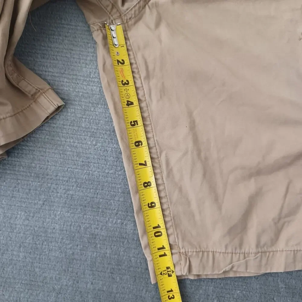 Y2K‎ Aeropostale A87 Utility Cargo Short 33x12 Beige Paratrooper Heavyweight